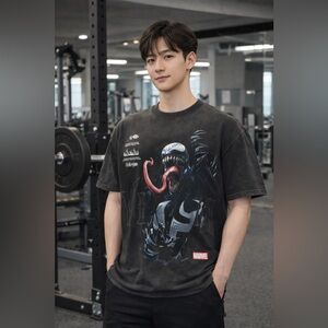 Civil Regime Venom Symbiote Shirt Size Large Oversized EUC